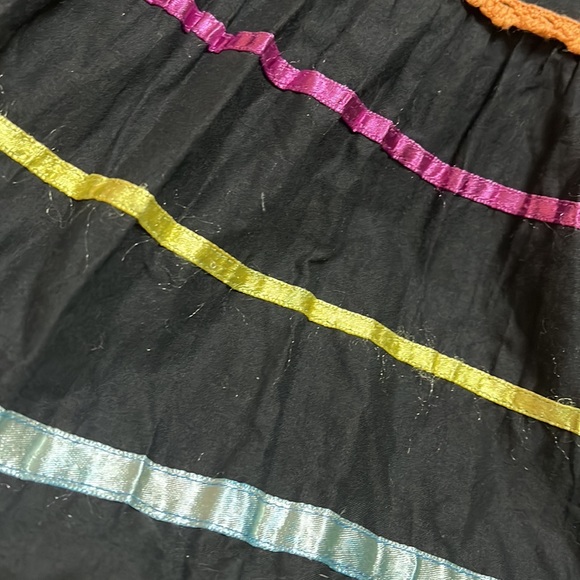 NY Collection Skirt Full Flare Rainbow Ribbon M Medium - Picture 3 of 5